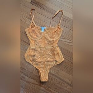 Revamped Orange Lace Bodysuit